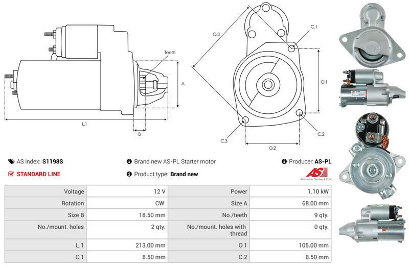 AS-PL S1198S Starter