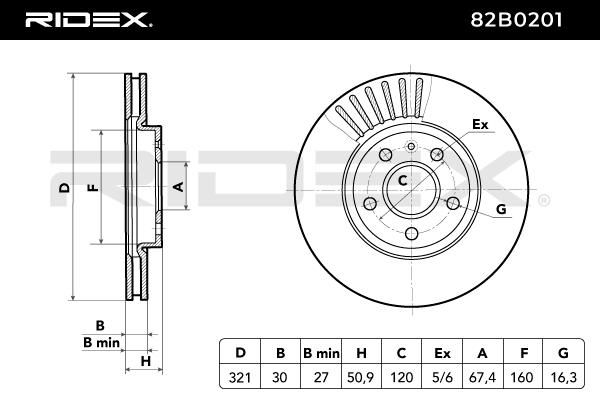 спирачен диск RIDEX