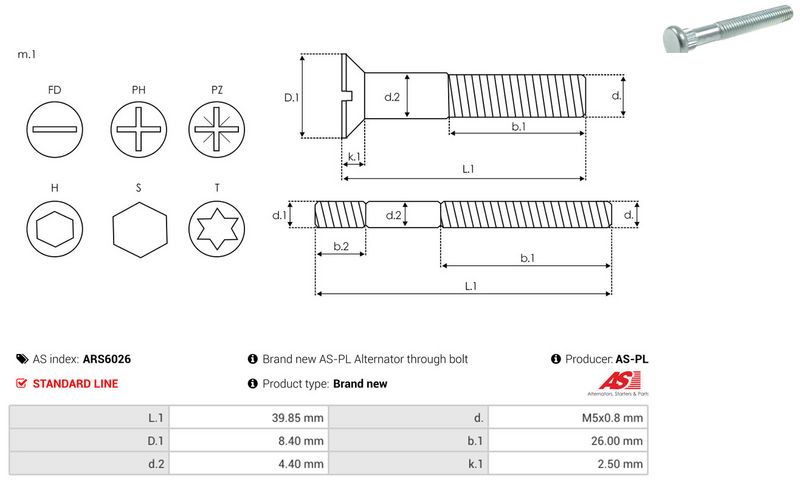 AS-PL ARS6026 Repair Set, alternator