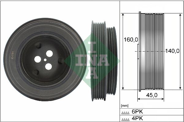 Schaeffler INA Szíjtárcsa, főtengely 544 0131 10