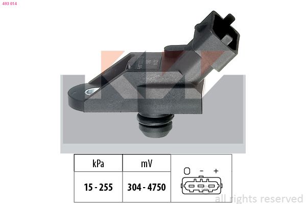 Датчик тиску повітря, регулювання висоти, Kw 493014