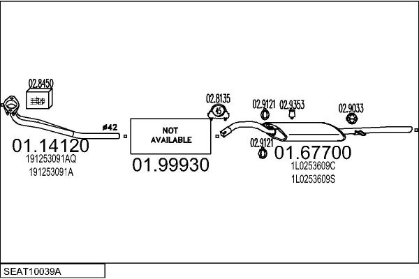 SISTEM DE ESAPAMENT MTS SEAT10039A002902