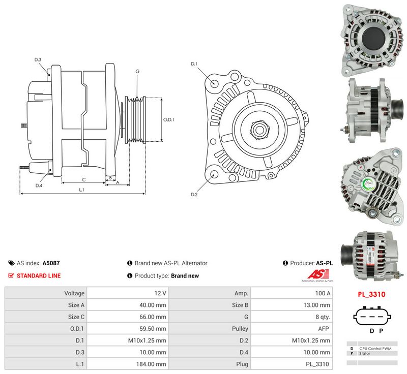 Generaator, AS-PL A5087