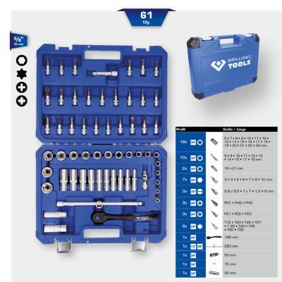 Set chei tubulare KS TOOLS BT021061