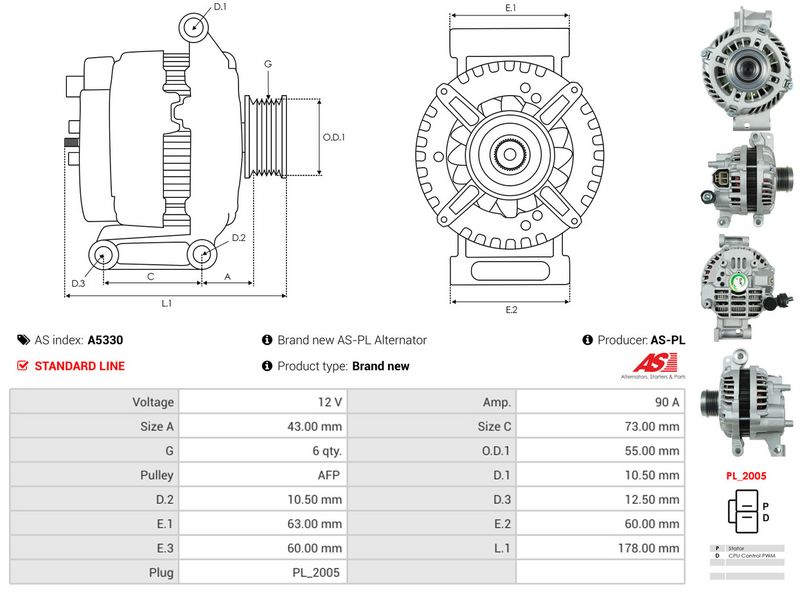 AS-PL A5330 Alternator