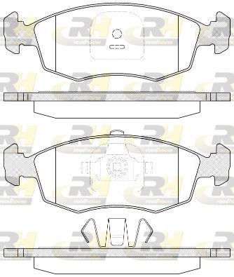 Комплект гальмівних накладок, дискове гальмо, Roadhouse 217235