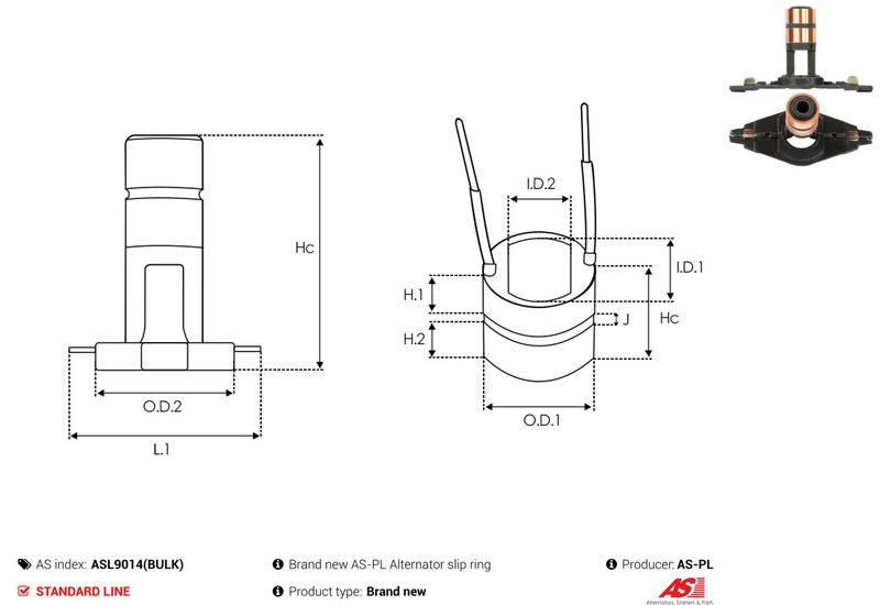 Rõngas, generaator, AS-PL ASL9014(BULK)