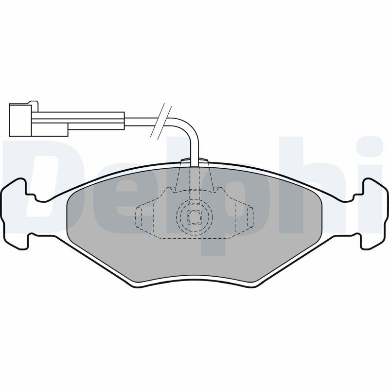 Комплект гальмівних накладок, дискове гальмо, Delphi LP1811