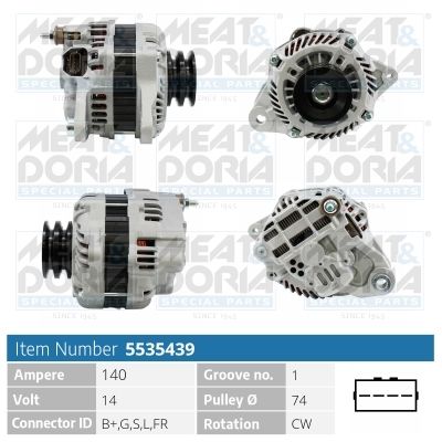 MEAT & DORIA Dynamo / Alternator 5535439