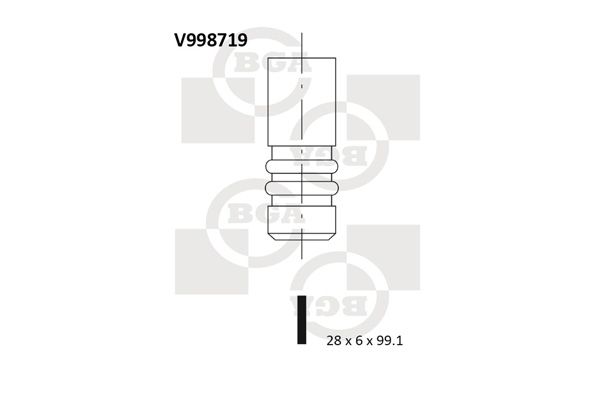 Клапан выпуск. Fabia/Polo 1.2/1.4i 95-14