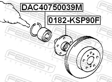 FEBEST DAC40750039M Wheel Bearing