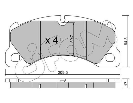 CIFAM Volkswagen колодки гальмівний Touareg 3,0-4,2 10-