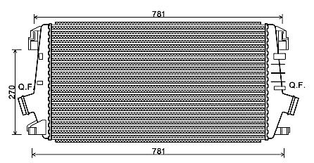 Intercooler, échangeur AVA QUALITY COOLING OLA4550