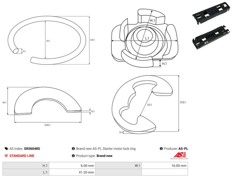 AS-PL SRS6048S Repair Kit, starter