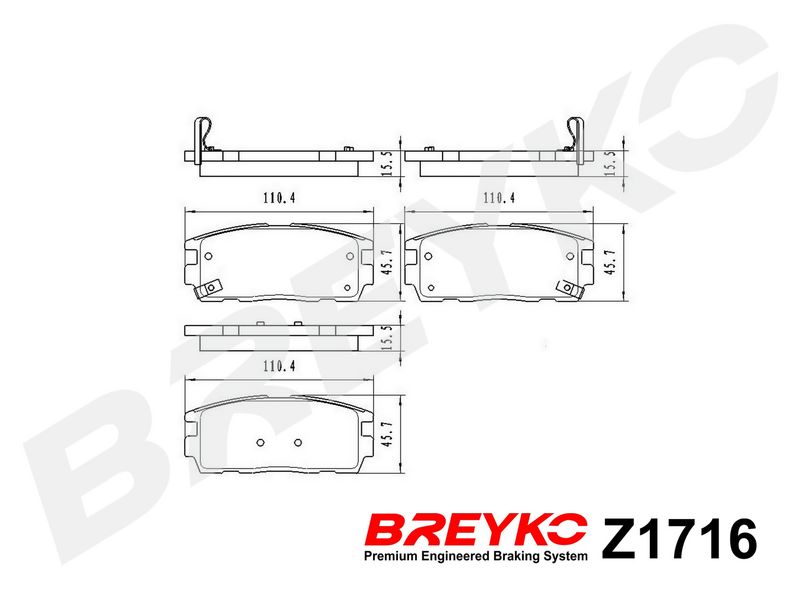 DAVID VASCO Z1716 Brake Pad Set, disc brake