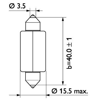 Лампа розжарювання, ліхтар номерного знака, Philips 13850CP