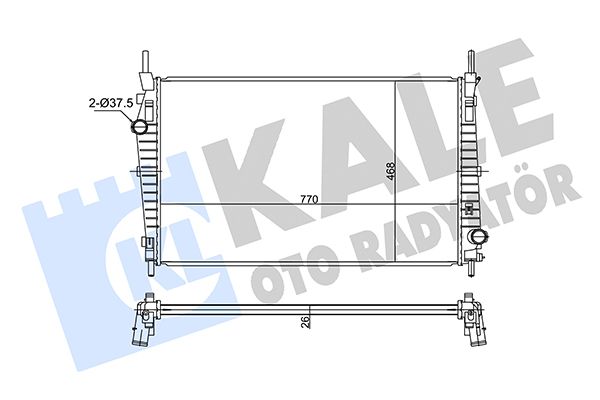 KALE FORD радіатор охолодження Transit 3.2TDCi 07-