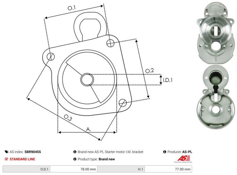 AS-PL SBR9045S Starter Lid, carburettor