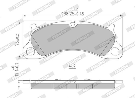 FERODO FDB4664 Brake Pad Set, disc brake