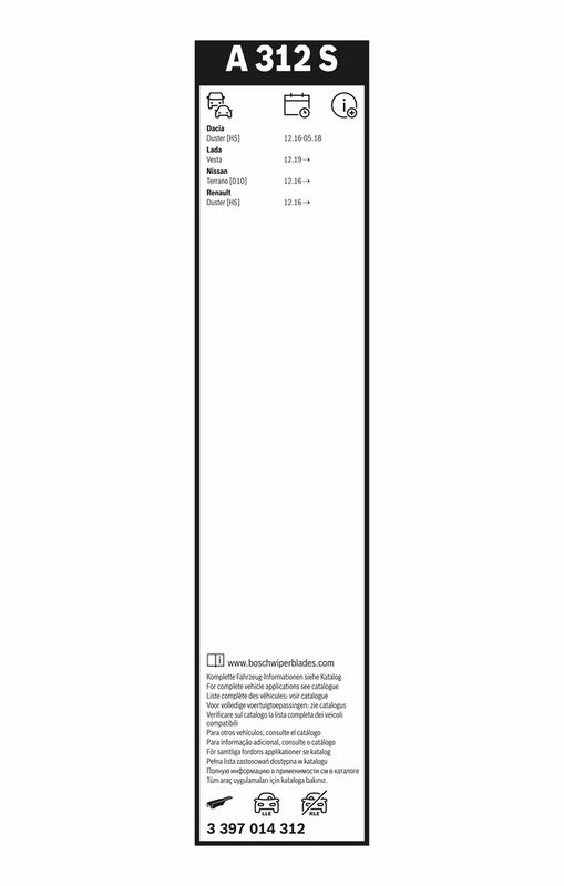 BOSCH Balai d'essuie-glace 3 397 014 312
