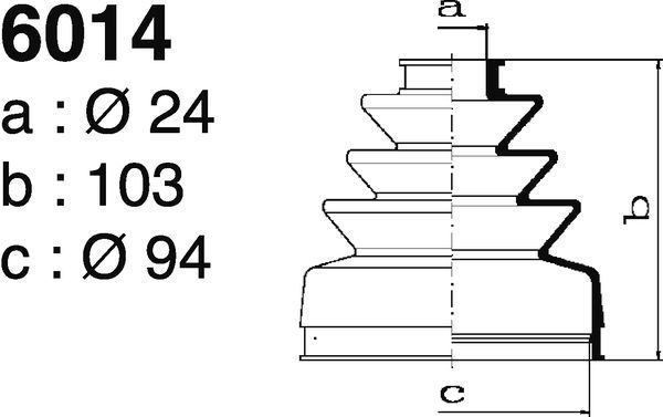 DEPA 6014 Bellow Kit, drive shaft