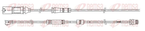 Конт. попер. сигналу, знос гальм. накл., Remsa 001180