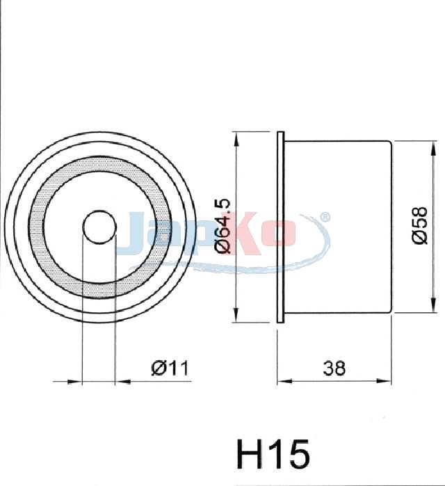 Rihmapinguti, Hammasrihm, JAPKO 45H15
