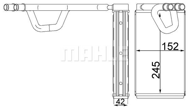 WILMINK GROUP Hőcserélő, belső tér fűtés WG2180111