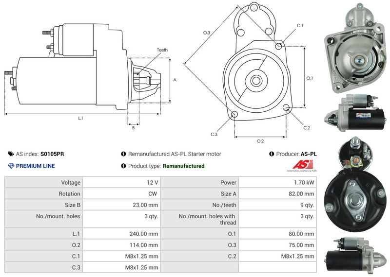 AS-PL S0105PR Starter