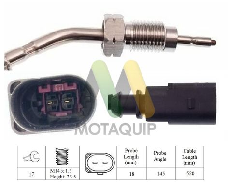 MOTAQUIP Érzékelő, kipufogógáz-hőmérséklet LVET389