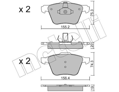 Plaquettes+de+frein+à+disque METELLI 22-0599-1