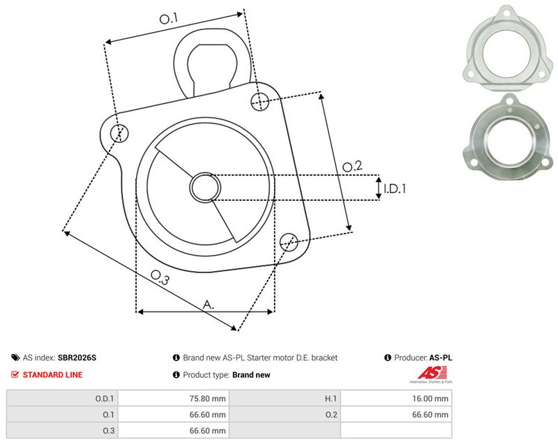 AS-PL SBR2026S Starter Lid, carburettor