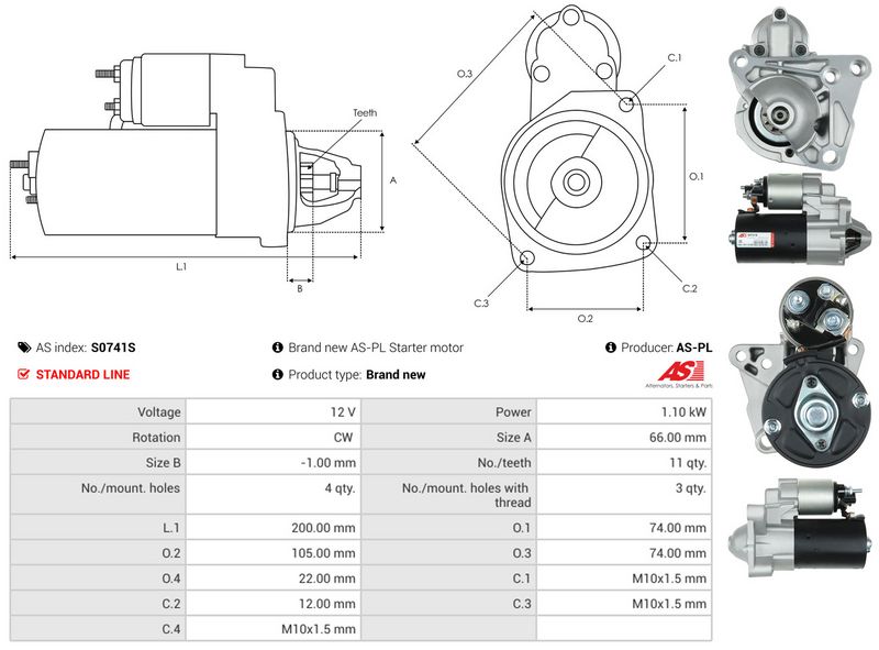 AS-PL S0741S Starter