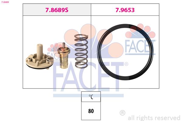 FACET termosztát, hűtőfolyadék 7.8689