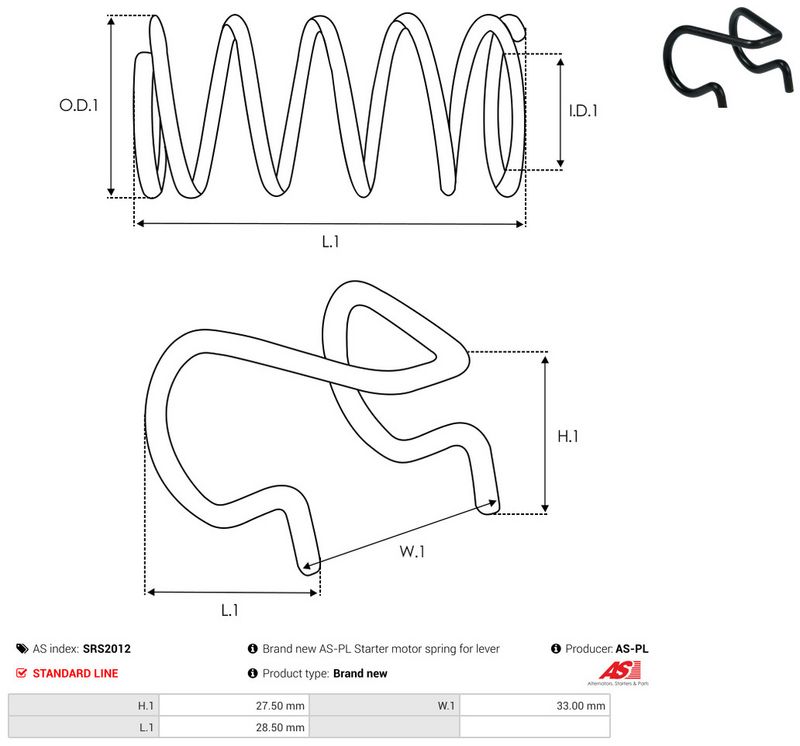 AS-PL SRS2012 Repair Kit, starter