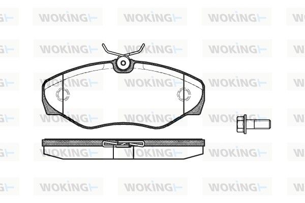 Комплект гальмівних накладок, дискове гальмо, Woking P934310