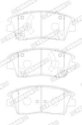 Комплект гальмівних накладок, дискове гальмо, Ferodo FDB5274