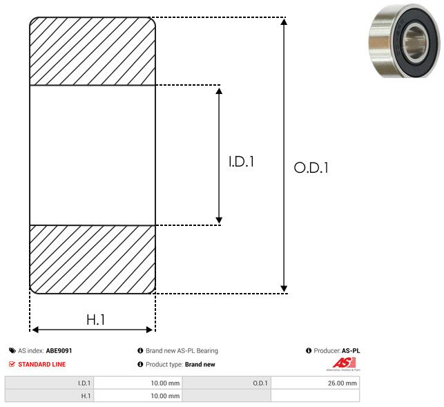 AS-PL ABE9091 Bearing