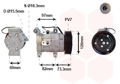 VAN WEZEL kompresszor, klíma 5300K625