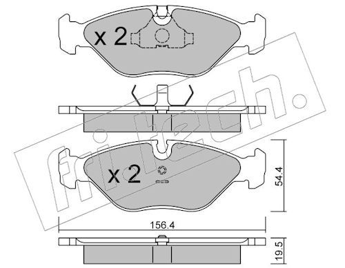 fri.tech. 218.0 Brake Pad Set, disc brake