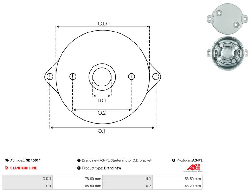 AS-PL SBR6011 Starter Lid, carburettor