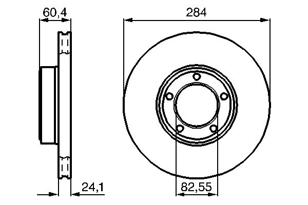 BOSCH Remschijf 0 986 478 686