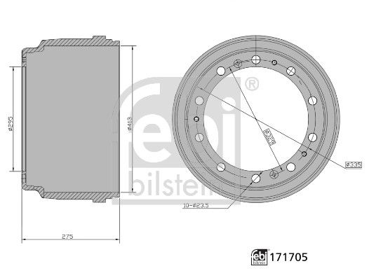 Brzdový buben 171705