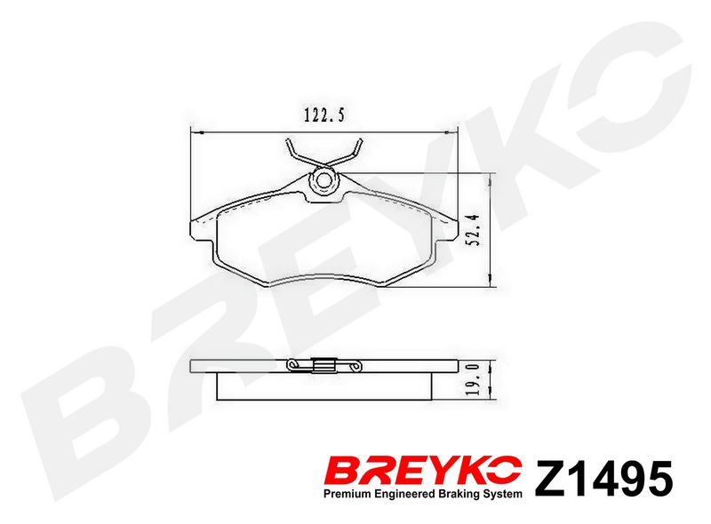 DAVID VASCO Z1495 Brake Pad Set, disc brake