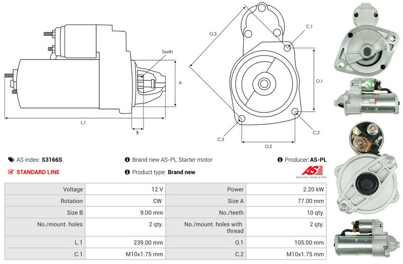 AS-PL S3166S Starter