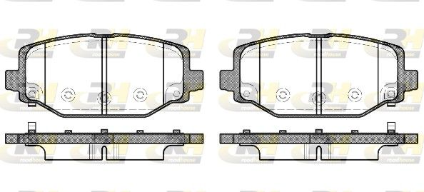 Комплект гальмівних накладок, дискове гальмо, Roadhouse 21483.04