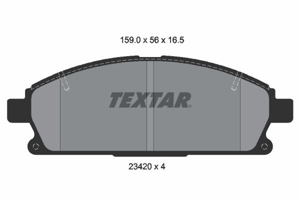 TEXTAR fékbetétkészlet, tárcsafék 2342004