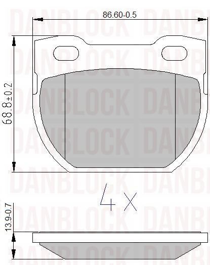 DANBLOCK Remblokkenset, schijfrem