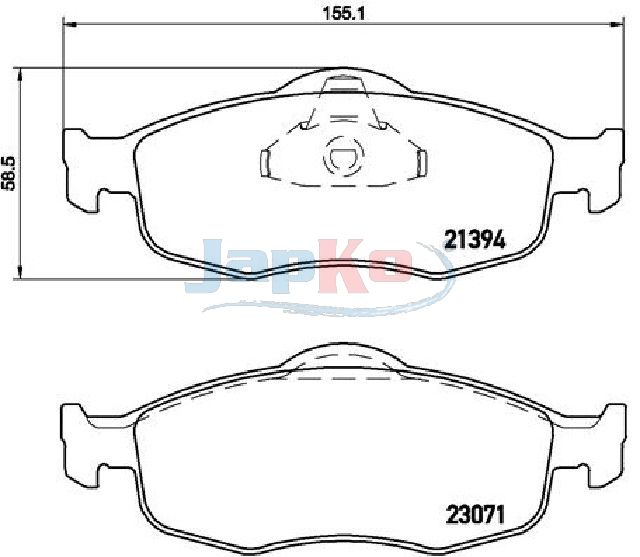 JAPKO 500317 Brake Pad Set, disc brake