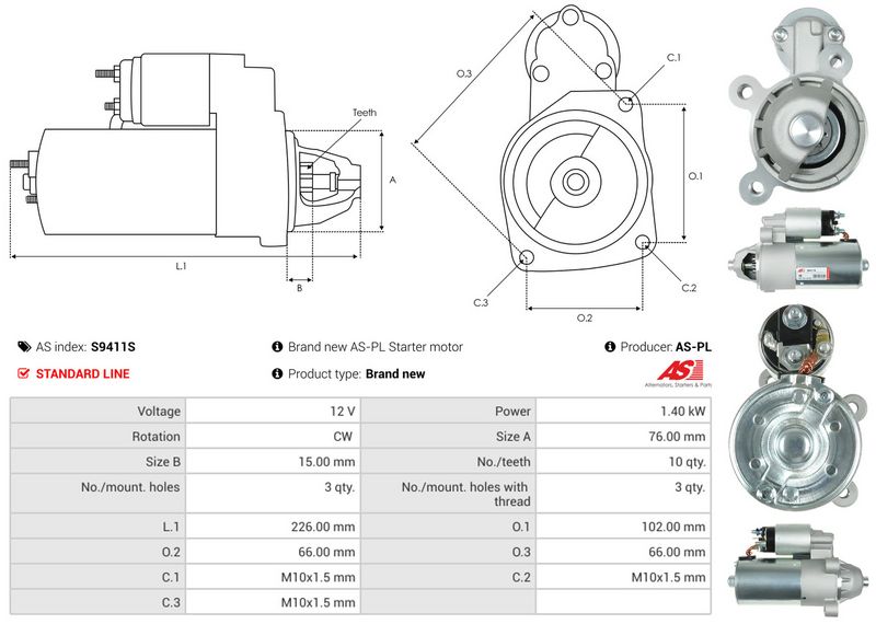 AS-PL S9411S Starter